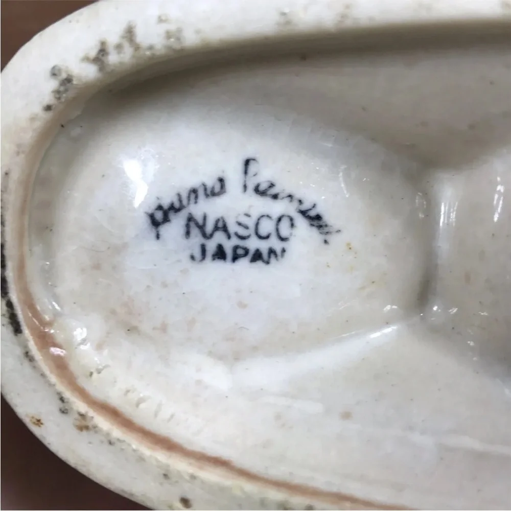 Vintage 40s Nasco Japan double ceramic vase strawberry pear